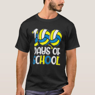 Gelukkige 100 dagen school 100ste dag volleybal on t-shirt