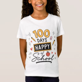 Gelukkige 100 dagen school leerkracht kleuterschoo t-shirt
