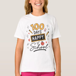 Gelukkige 100 dagen school leerkracht kleuterschoo t-shirt