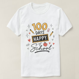 Gelukkige 100 dagen school leerkracht kleuterschoo t-shirt