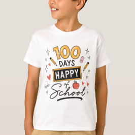 Gelukkige 100 dagen school leerkracht kleuterschoo t-shirt