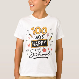 Gelukkige 100 dagen school leerkracht kleuterschoo t-shirt