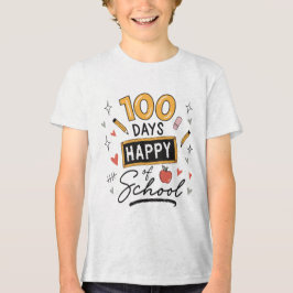 Gelukkige 100 dagen school leerkracht kleuterschoo Tri-Blend shirt