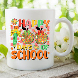 Gelukkige 100 dagen school. Leraar appreciatie Koffiemok