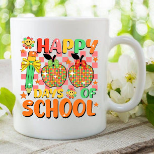 Gelukkige 100 dagen school. Leraar appreciatie Koffiemok