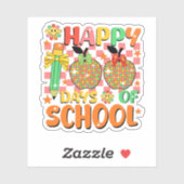 Gelukkige 100 dagen school. Leraar appreciatie Sticker (Vel)