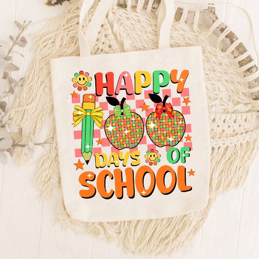 Gelukkige 100 dagen school. Leraar appreciatie Tote Bag