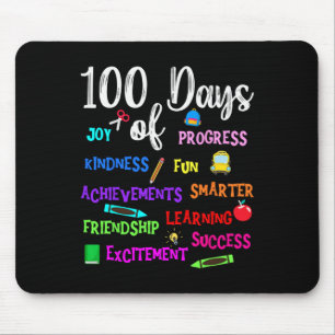 Gelukkige 100 dagen school leraar kind jongen meis muismat