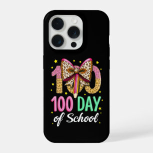 Gelukkige 100 dagen school leraren Cute Roze Strik iPhone 15 Pro Case