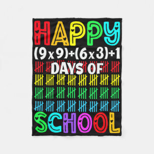 Gelukkige 100 dagen school wiskunde vergelijking 1 fleece deken