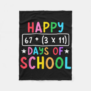 Gelukkige 100 dagen school wiskunde vergelijking 1 fleece deken