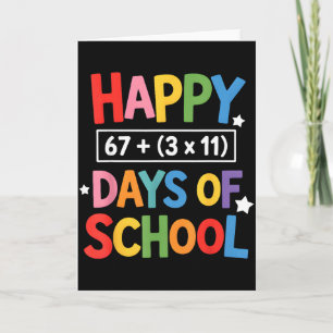 Gelukkige 100 dagen school wiskunde vergelijking 1 kaart