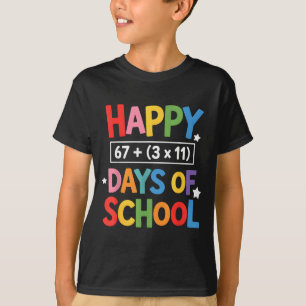 Gelukkige 100 dagen school wiskunde vergelijking 1 t-shirt