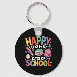 Gelukkige 100 dagen school wiskunde vergelijking z sleutelhanger