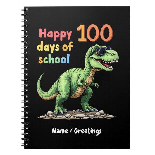 Gelukkige 100 dagen schoolfeest Slimmer Notitieboek (Voorkant)