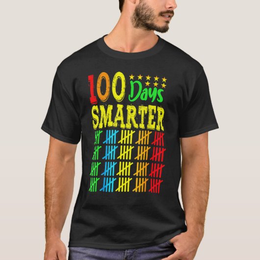 Gelukkige 100 dagen slimmere 100ste dag van school t-shirt (Voorkant)