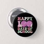 Gelukkige 100 Dagen van School Disco Ball Groovy R Ronde Button 5,7 Cm (Voorkant /achterkant)