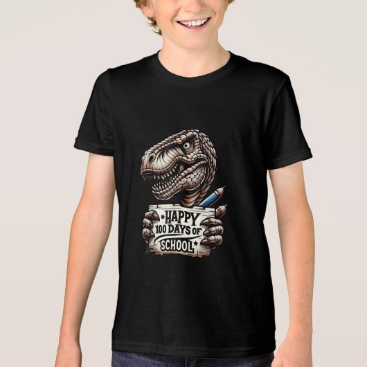 Gelukkige 100 dagen van school eng grappig Tri-Blend shirt (Voorkant)