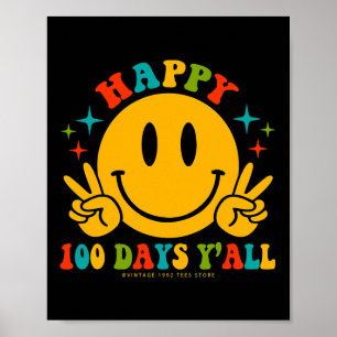 Gelukkige 100 Dagen Y'all Docenten Studenten 100st Poster