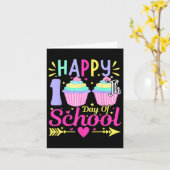 Gelukkige 100e dag van de school Cupcake liefhebbe Kaart (Gele Bloem)