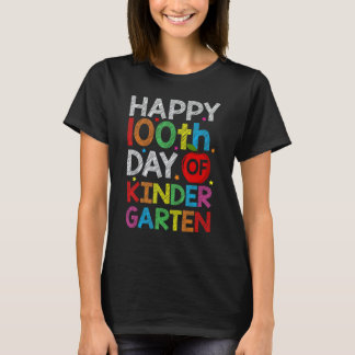 Gelukkige 100e dag van kleuterleidsters Kids100 D T-shirt