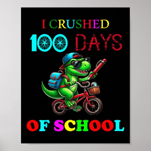 Gelukkige 100e dagen van de Kinder fiets van schoo Poster (Voorkant)
