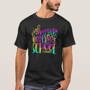 Gelukkige 100e schooldag 100 dagen voor de leraar t-shirt
