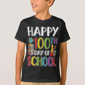 Gelukkige 100e Schooldag Leraar Leerling T-shirt