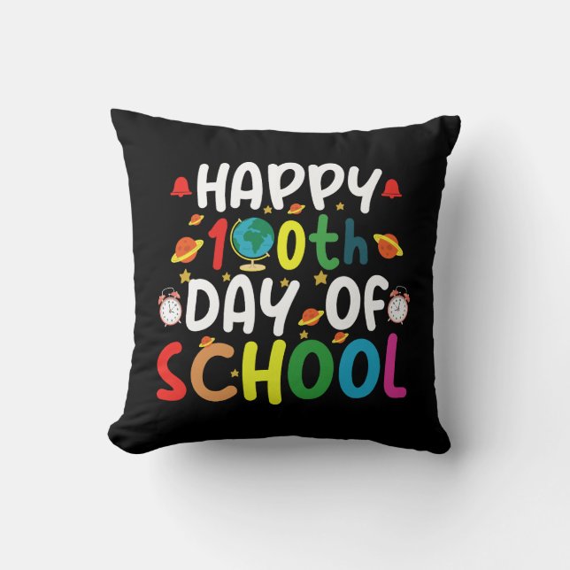 Gelukkige 100e Schooldag Leraar Student Kussen (Voorkant)