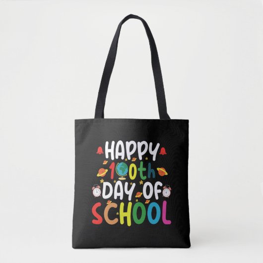 Gelukkige 100e Schooldag Leraar Student Tote Bag (Voorkant)