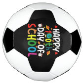 Gelukkige 100e Schooldag Leraar Student Voetbal (Gedraaid)