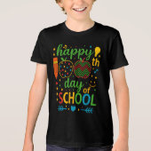 Gelukkige 100e schooldag - Leuke & Kleurrijke  Tri-Blend Shirt (Voorkant)