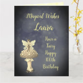 Gelukkige 100e verjaardag groet kaart (Gele Bloem)