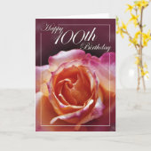 Gelukkige 100e verjaardag! kaart (Gele Bloem)