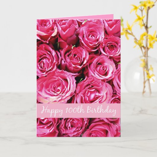 Gelukkige 100e verjaardag kaart (Gele Bloem)