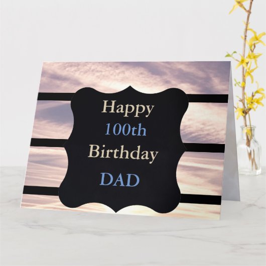 Gelukkige 100e verjaardag papa kaart (Gele Bloem)