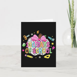 Gelukkige 100ste dag school appels boog 100 dagen kaart