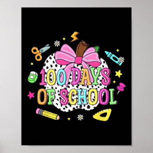Gelukkige 100ste dag school appels buigen 100 dage poster