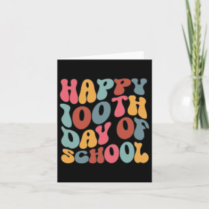 Gelukkige 100ste Dag van de School Retro 100 Dagen Kaart