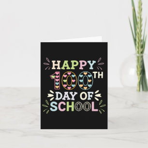 Gelukkige 100ste Dag van de School Tie Dye Rainbow Kaart