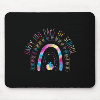 Gelukkige 100ste Dag van de School Tie Dye Rainbow Muismat
