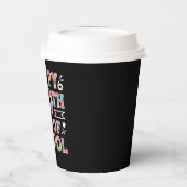 Gelukkige 100ste Dag van de School Tie Dye Rainbow Papieren Bekers (Links)