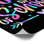 Gelukkige 100ste Dag van de School Tie Dye Rainbow Poster (Hoek)