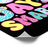 Gelukkige 100ste Dag van de School Tie Dye Rainbow Poster (Hoek)