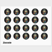 Gelukkige 100ste dag van de schoolbuschauffeur 100 ronde sticker (Vel)