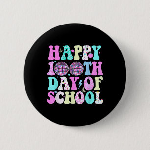 Gelukkige 100ste dag van de schoolleraar Kinder re Ronde Button 5,7 Cm
