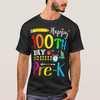 gelukkige 100ste dag van Pre K leraar 100 dagen pr T-shirt