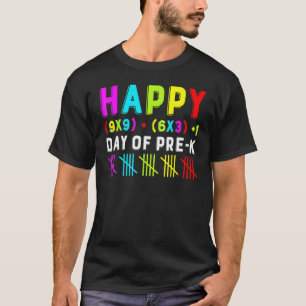 Gelukkige 100ste dag van Pre-k Wiskunde formule le T-shirt