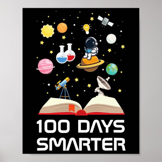 Gelukkige 100ste dag van school 100 dagen slimmere poster (Voorkant)