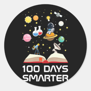Gelukkige 100ste dag van school 100 dagen slimmere ronde sticker